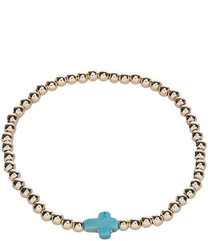 Anna & Ava Waterproof Cross Stretch Beaded Bracelet