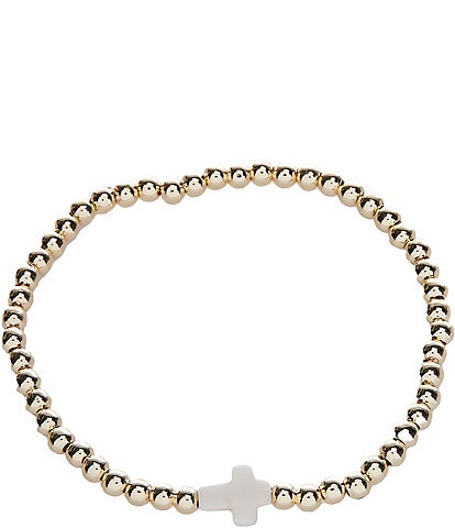Anna & Ava Waterproof Cross Stretch Beaded Bracelet