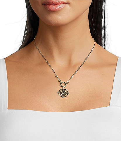 Anna & Ava Waterproof Compass Short Pendant Necklace