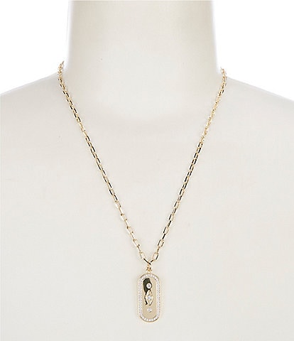 Anna & Ava Waterproof Cubic Zirconia Stone Oval Short Pendant Necklace