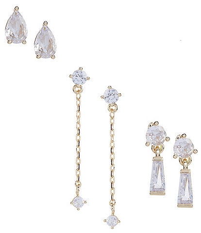Anna & Ava Waterproof Rhinestone Stud Earring Set