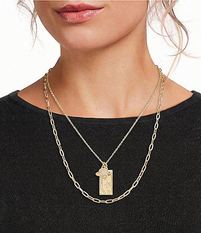 Anna & Ava Waterproof Delicate Celestial Double Strand Chain Necklace
