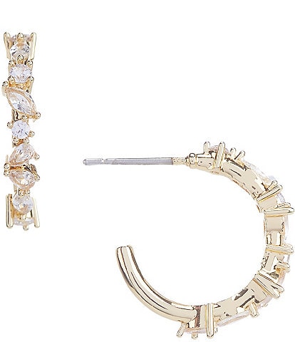  Waterproof Delicate Rhinestone Hoop Earrings