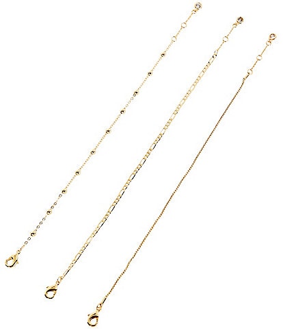 Anna & Ava Waterproof Delicate Line Bracelet Set with Pearls