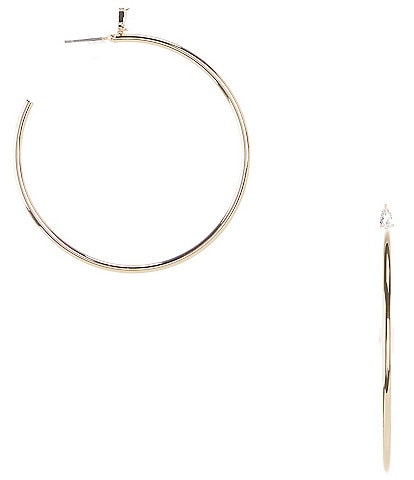 Anna & Ava Waterproof Large Hoop Earrings with Cubic Zirconia Stone