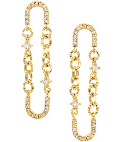 Anna & Ava Waterproof Link Oval Drop Earrings