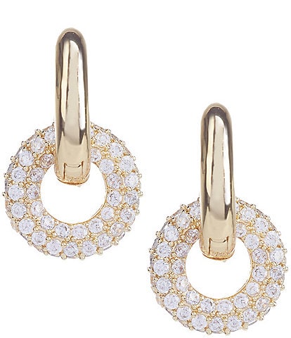 Anna & Ava Waterproof Metal And Pave Link Drop Earrings