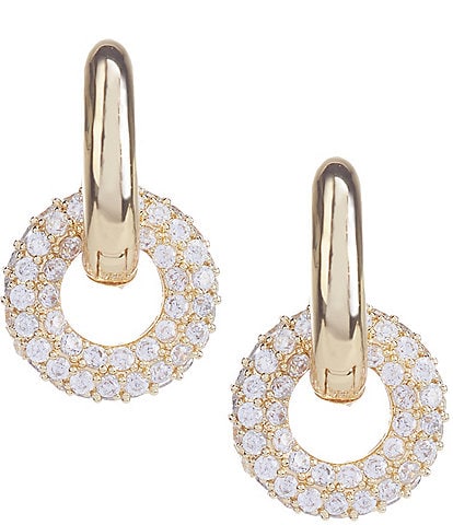 Anna & Ava Waterproof Metal And Pave Link Drop Earrings