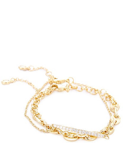 Anna & Ava Waterproof Multi Strand Thick Link Line Bracelet Set