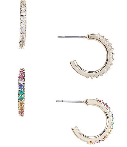 Anna & Ava Waterproof Pave Hoop Earring Set