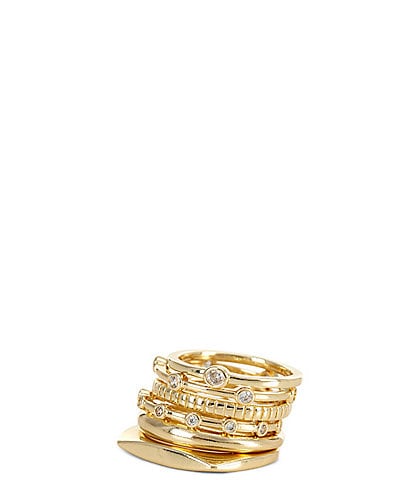 Anna & Ava Waterproof Pave Stacked Ring Set