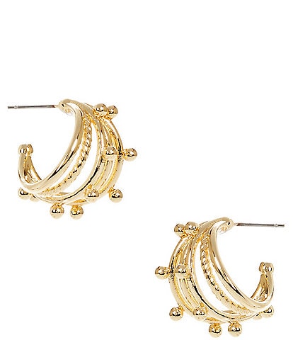 Anna & Ava Waterproof Studded Hoop Earrings