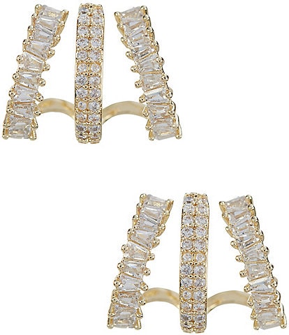 Anna & Ava Waterproof Triple Hoop Earrings with Cubic Zirconia Stones