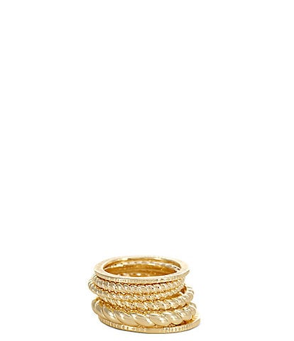 Anna & Ava Waterproof Twisted Stacked Ring Set