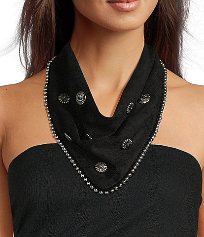 Anna & Ava Western Embellished Scarf Statement Necklace
