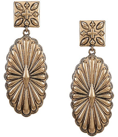 Anna & Ava Western Oversized Flower Drop Statement Earrings