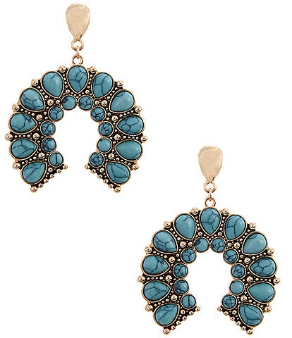 Anna & Ava Western Squash Blossom Drop Earrings