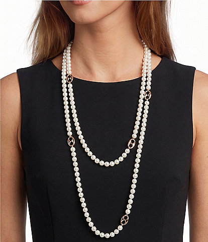 Anna & Ava Wrap Long Strand Pearl Necklace
