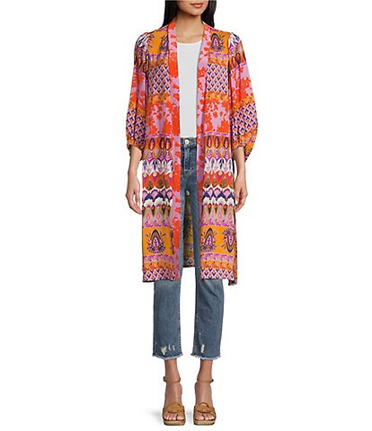 Anna & Ava x Brooke Webb of KBStyled Charlee Abstract Long Statement Kimono
