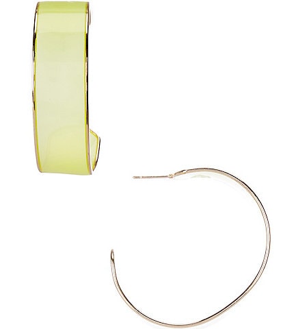 Anna & Ava Yellow Translucent Resin Hoop Earrings