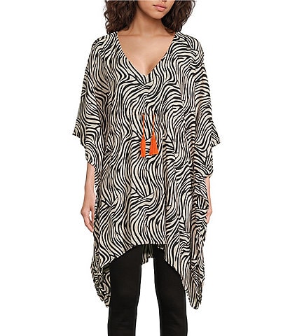 Anna & Ava Zebra Print Kimono