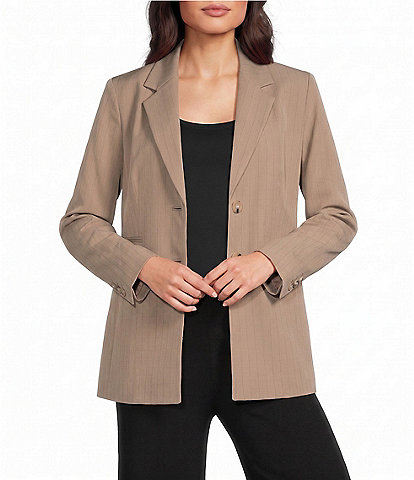 Anne Klein 2 Button Pinstripe Jacket