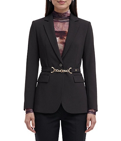 Anne Klein Belted Liberty Stretch Jacket