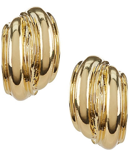 Anne Klein Button Clip-On Earrings