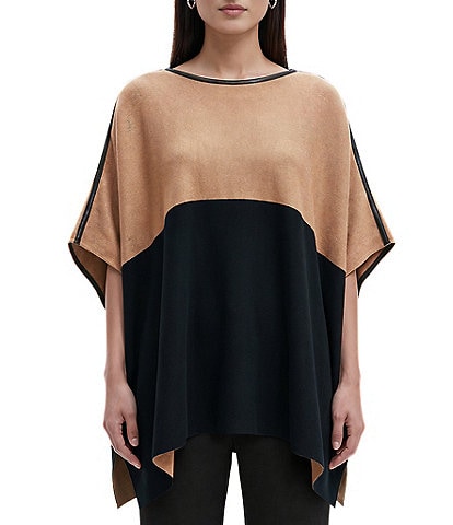 Anne Klein Colorblock Poncho
