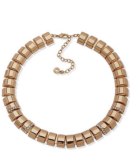 Anne Klein Crystal Omega Collar Necklace