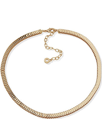 Anne Klein Disc Chain Collar Necklace