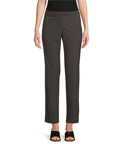 Anne Klein Extended Tab Pleated Tapered Leg Bowie Pants