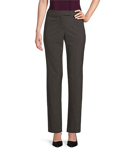 Anne Klein Extended Tab Pleated Tapered Leg Bowie Pants