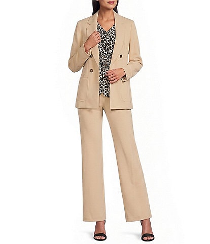 Anne Klein Faux Double Breasted Crepe Coordinating Jacket