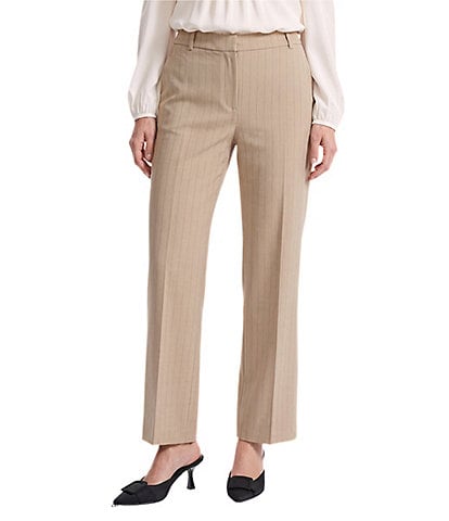 Anne Klein Flat Front Straight Ankle Length Pant