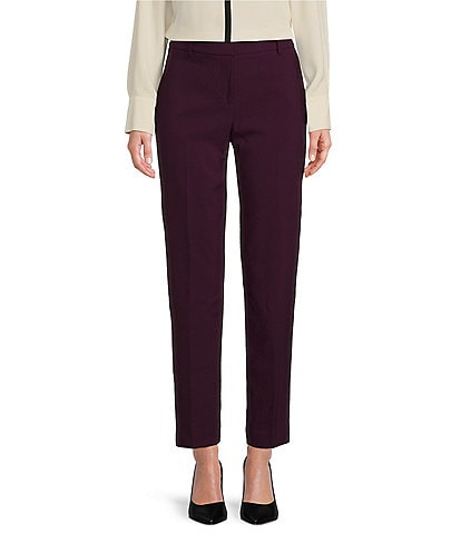 Anne Klein Fly Front Slash Pocket Straight Leg Ankle Pant