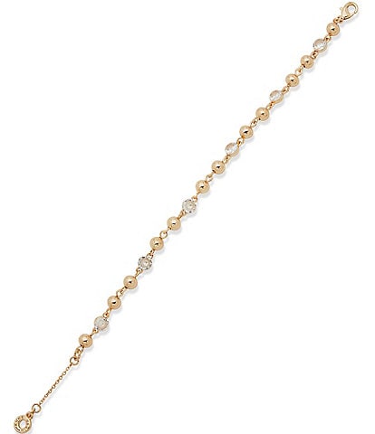 Anne Klein Gold Tone Crystal Flex Line Bracelet
