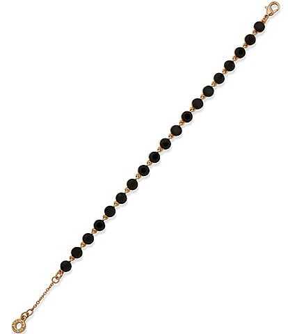 Anne Klein Gold Tone Jet Floating Stone Flex Line Bracelet