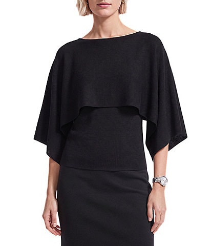Anne Klein Knit Cape Top