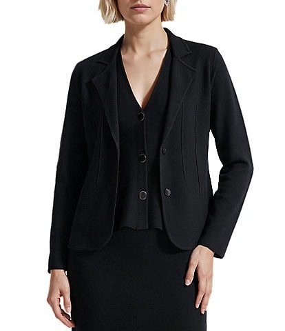Anne Klein Long Sleeve Fitted Knit Blazer