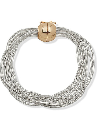 Anne Klein Multi Row Dome Flex Line Bracelet