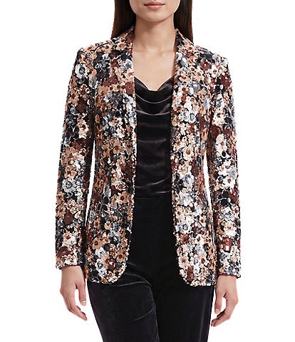 Anne Klein One Button Notch Collar Jacket