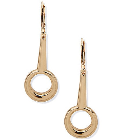 Anne Klein Open Oval Linear Earrings