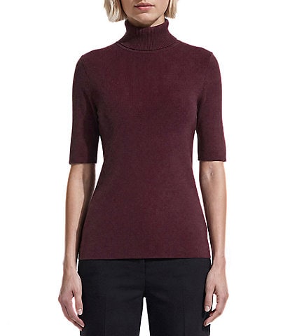 Anne Klein Petite Extended Half Sleeve Turtleneck Top