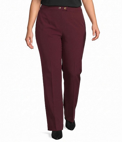 Anne Klein Plus Liberty Stretch Straight Leg Pants