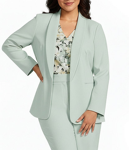 Anne Klein Plus Size Shawl Collar Open Front Jacket