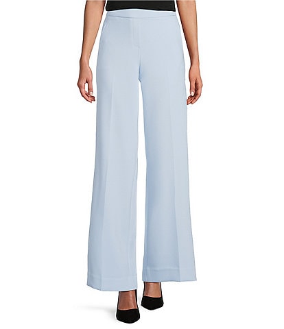 Anne Klein Pull On Side Seam Pockets Wide Leg Pants