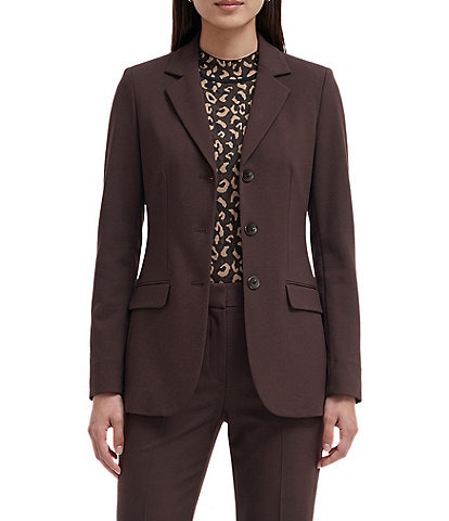 Anne Klein Three Button Flap Pocket Jacket