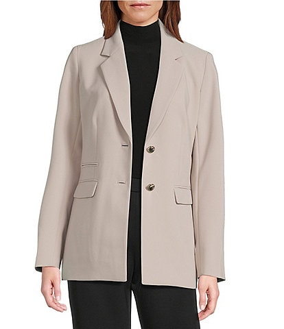 Anne Klein Three Pocket Long Sleeve Notch Collar Blazer