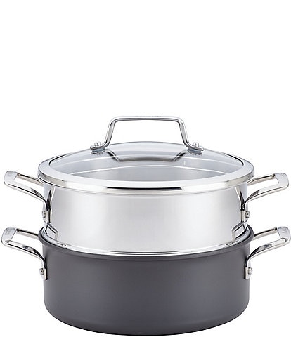 Anolon Authority Hard-Anodized Dutch Oven with Stainless Steel Steamer Insert